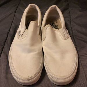 White Slip-On Vans